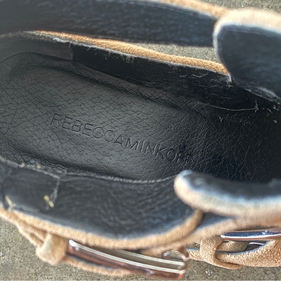 Rebecca Minkoff Abigail Genuine Suede Almond Toe Western Boho Studded Booties - Picture 9 of 10